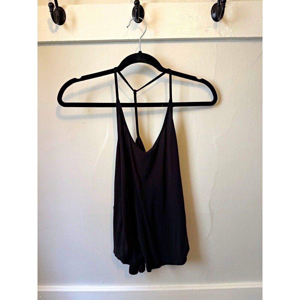 lululemon athletica Women’s Black Racerback V-Neck Tank w/ tie back